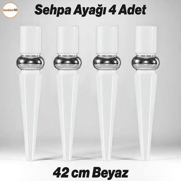 Elips 4 ADET Sehpa Ayağı 42 cm Plastik Beyaz Masa Ayak Mutfak Sehpası Masası Mobilya Ayakları ürün görseli