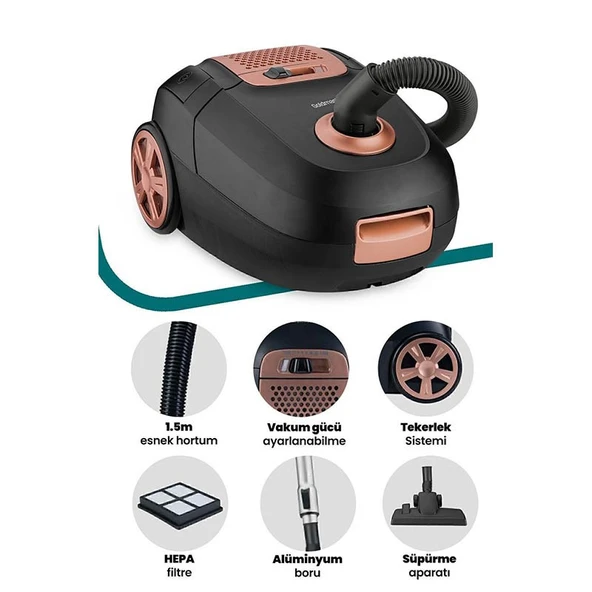 Goldmaster GM-7575 Zen 1400 W Toz Torbalı Süpürge - 2