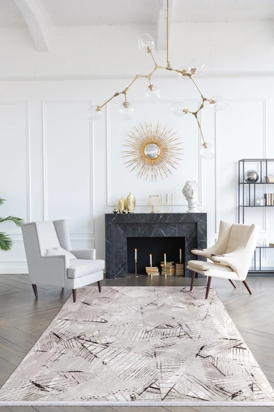 İpek Halı Yolluk Halısı 100x200 Sihir 17308 Krem - Resim 3