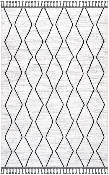 İpek Halı Yolluk Halısı 100x300 Lupin 18561 Beyaz