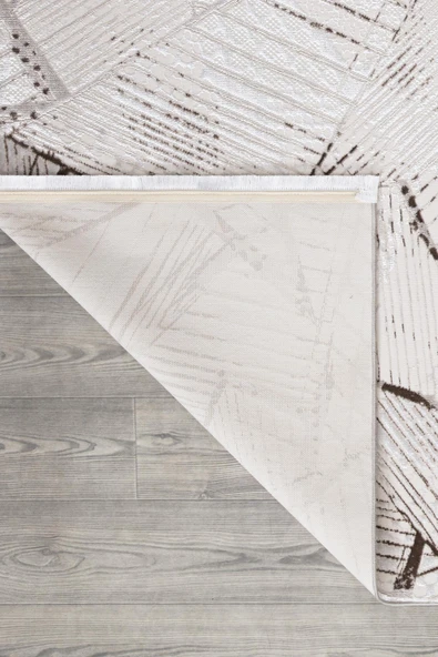 İpek Halı Yolluk Halısı 100x200 Sihir 17308 Krem - Resim 4