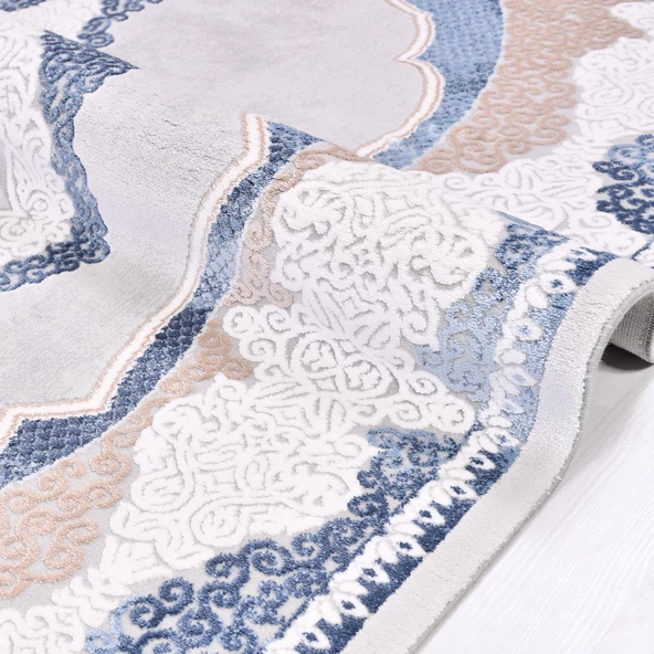 İpek Halı Yolluk Halısı 80x300 Safarin 7613A Gri - 2