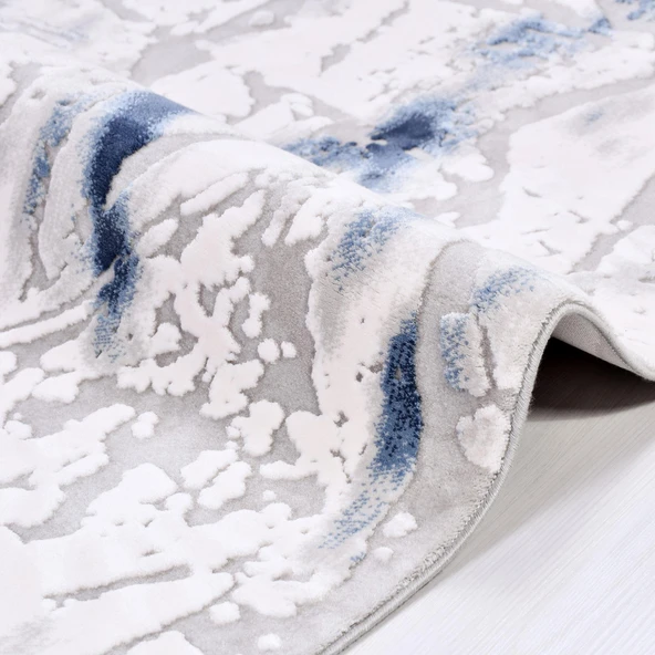 İpek Halı Yolluk Halısı 100x300 Safarin 7643A Mavi - 5