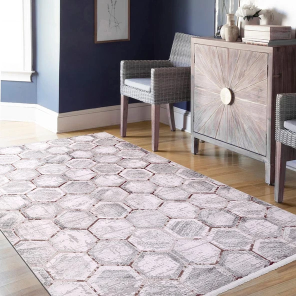 İpek Halı Salon Halısı 200x300 Anisa 15957 Pembe - 5
