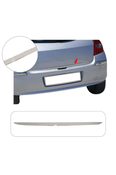 BRSPLAST  Renault Clio 3 HB Uyumlu 2006-2011 Krom Bagaj Alt Çıtası Paslanmaz Çelik