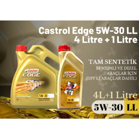 Castrol Edge 5W30 LL 4 Litre + 1 Litre