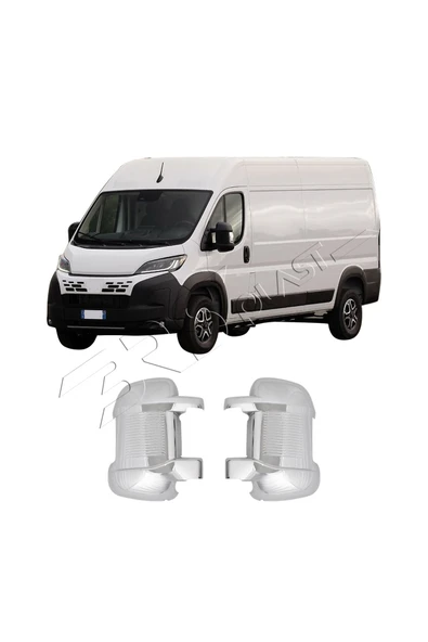 BRSPLAST  Fiat Ducato Uyumlu 2024 Ve Üzeri Ayna Kapağı 2 Parça Abs Krom Kaplama