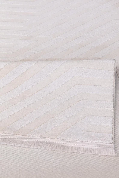 İpek Halı Kişiye Özel Ölçü Kesme Gaspara Koleksiyonu 14973 Krem 120 x 250 cm - 2