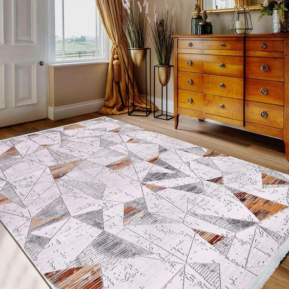 İpek Halı Kesme Kişiye Özel Ölçü Yolluk Halısı 100x400 Roxanne 17169 Gri - 4