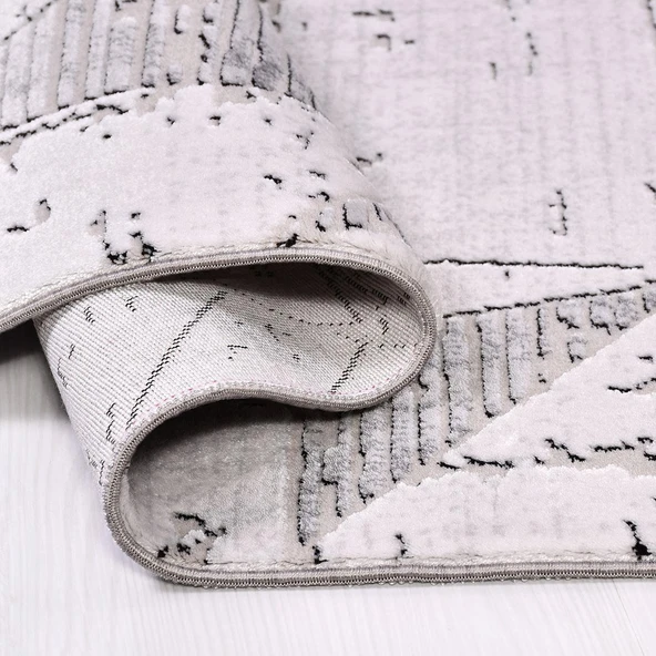 İpek Halı Kesme Kişiye Özel Ölçü Yolluk Halısı 100x400 Roxanne 17169 Gri - 2