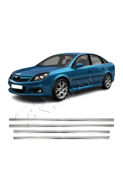 BRSPLAST  Opel Vectra C Uyumlu 2002-2008 Krom Cam Çıtası 4 Parça Paslanmaz Çelik