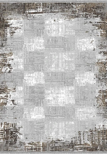 İpek Halı Kişiye Özel Ölçü Yolluk Halısı 100x650 Roxanne 17187 Gri