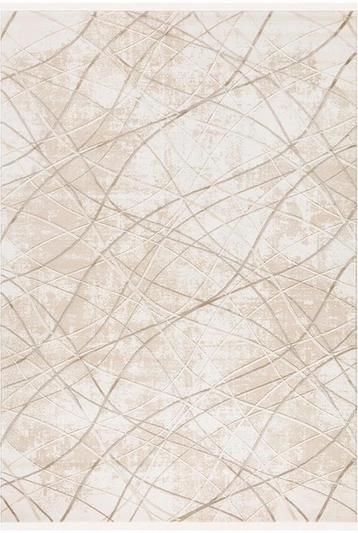 İpek Halı Özel Ölçü Salon Halısı 200x500 Sardes 6111A Krem