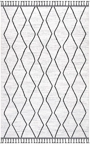 İpek Halı Özel Ölçü Salon Halısı 200x400 Lupin 18561 Beyaz