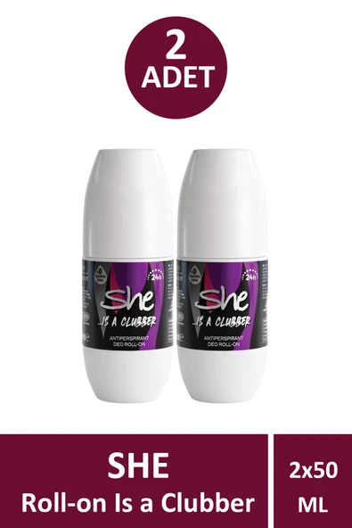 She Clubber Kadın Roll-On 50 ml 2 Adet
