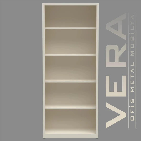 Raflı Çelik Dosya Dolabı Kütüphane Kapısız 80X50X195 Raflı Metal Dolap Ofis Dolapları Arşiv , Garaj , Bahçe , Kiler , Ba