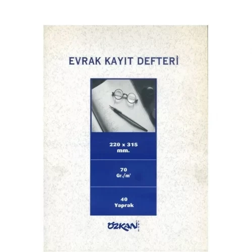 ÖZKAN EVRAK KAYIT DEFTERİ 40 YP. 22x32
