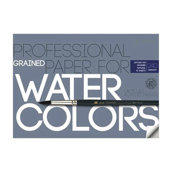 B&V Suluboya Resim Kağıdı Dosyalı 240g A4 (21x19cm) 10 Yaprak 4-115