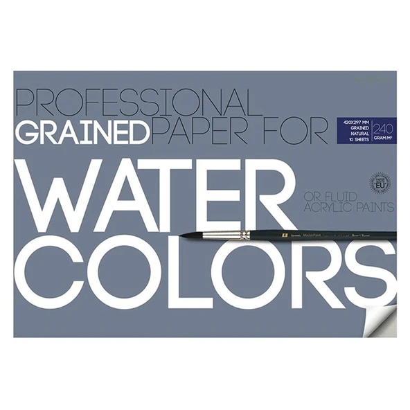 B&V Suluboya Resim Kağıdı Dosyalı 240g A3 (29,7x42cm) 10 Yaprak 4-116 ürün görseli 1