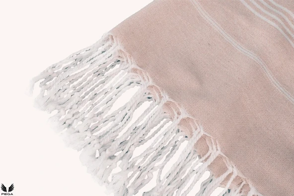 Pega Sultan Peştamal 90x170 cm %100 Koton Açık Bej Plaj Havlusu - 6
