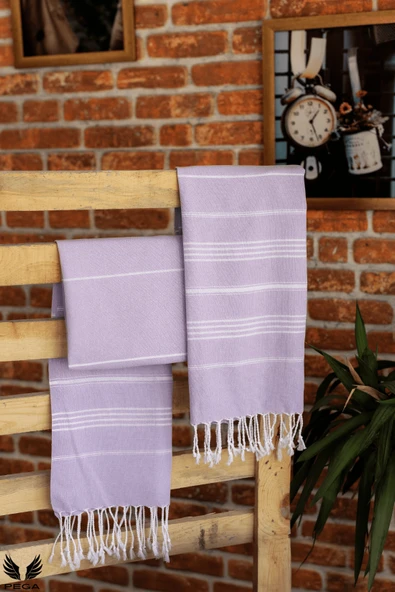 Pega Sultan Peştamal 90x170 cm %100 Koton Lila Plaj Havlusu - 2