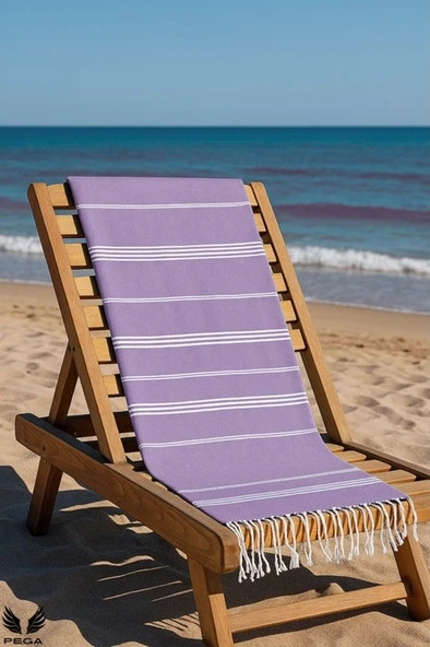 Pega Sultan Peştamal 90x170 cm %100 Koton Mor Plaj Havlusu