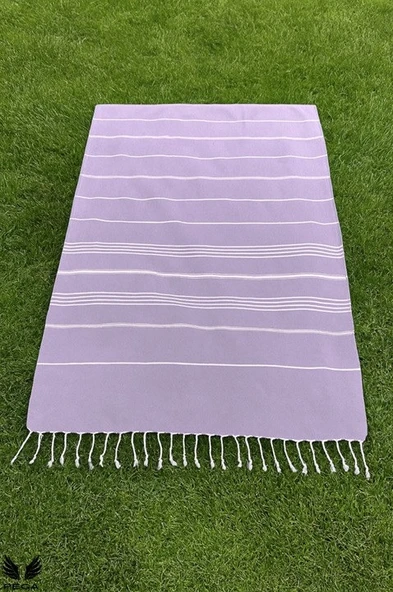 Pega Sultan Peştamal 90x170 cm %100 Koton Lila Plaj Havlusu - 5