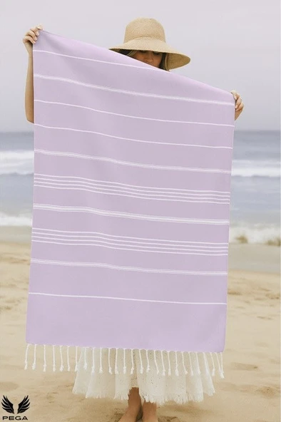 Pega Sultan Peştamal 90x170 cm %100 Koton Lila Plaj Havlusu - 4