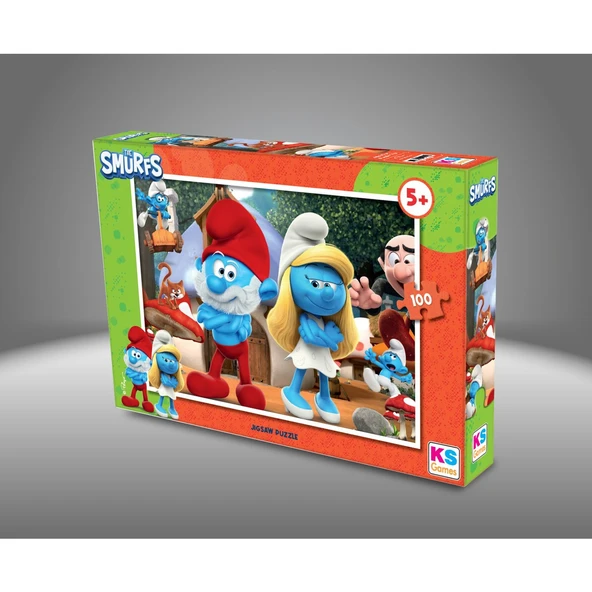 KS GAMES 100 PARÇA PUZZLE SMURFS ŞİRİNLER