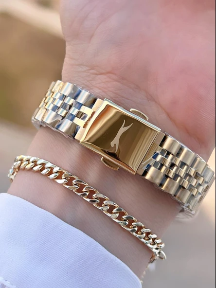 Slazenger Çelik Kordon 5 Atm Suya Dayanıklı 2 Yıl Garantili Kadın Kol Saati+Bileklik BSL.09.2240.10 - Resim 3