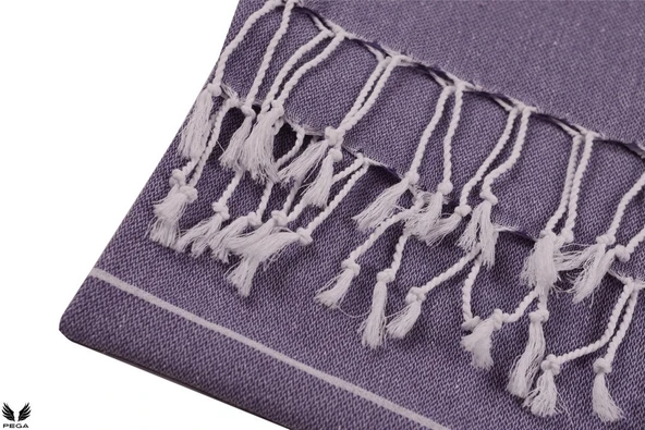 Pega Sultan Peştamal 90x170 cm %100 Koton Mor Plaj Havlusu - 6