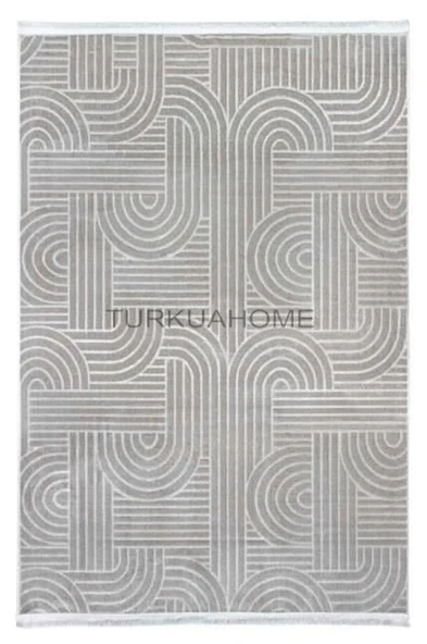 Novo Home Halı Özel Ölçü Oda Halısı 120x250 Orkide ORK0401 Gri