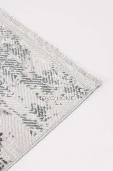 Novo Home Halı Özel Ölçü Salon Halısı 200x290 Orkide ORK0201 Gri - 3