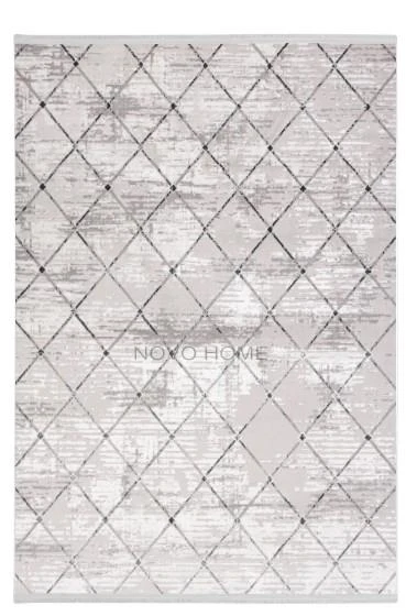 Novo Home Halı Özel Ölçü Salon Halısı 200x350 Orkide ORK0301 Gri