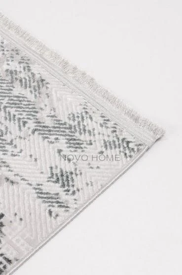 Novo Home Halı Özel Ölçü Oda Halısı 120x350 Orkide ORK0201 Gri - 3