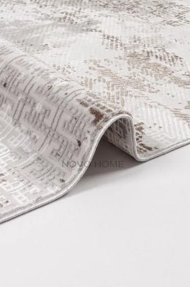 Novo Home Halı Kişiye Özel Ölçü Yolluk Halısı 100x600 Orkide ORK0205 Beyaz - 5