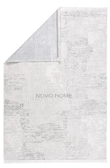 Novo Home Halı Kişiye Özel Ölçü Yolluk Halısı 80x550 Lotus LTS0312 Mavi - 3