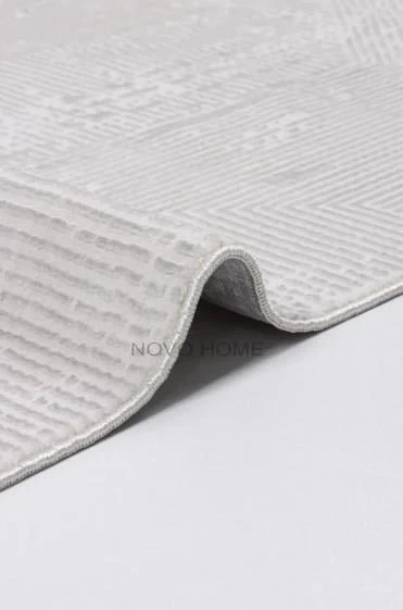 Novo Home Halı Özel Ölçü Salon Halısı 200x450 Lotus LTS0105 Beyaz - 5