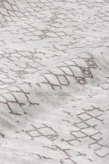 Novo Home Halı Kişiye Özel Ölçü Yolluk Halısı 100x250 Lotus LTS0205 Beyaz - 3