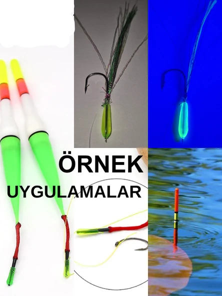 Eagenset Neon Ultraviyole Uv Yumuşak Silikon Sarı 50 Adet 1,3 cm. Delik: 2mm - 5