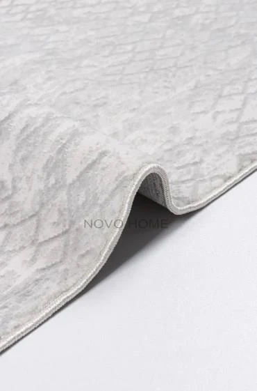 Novo Home Halı Özel Ölçü Oda Halısı 160x500 Lotus LTS0205 Beyaz - 4