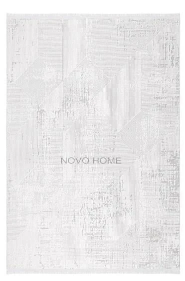 Novo Home Halı Özel Ölçü Salon Halısı 200x400 Lotus LTS0105 Beyaz