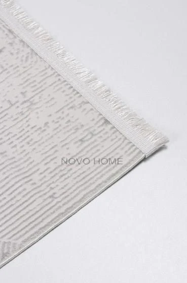 Novo Home Halı Özel Ölçü Salon Halısı 200x400 Lotus LTS0105 Beyaz - 4
