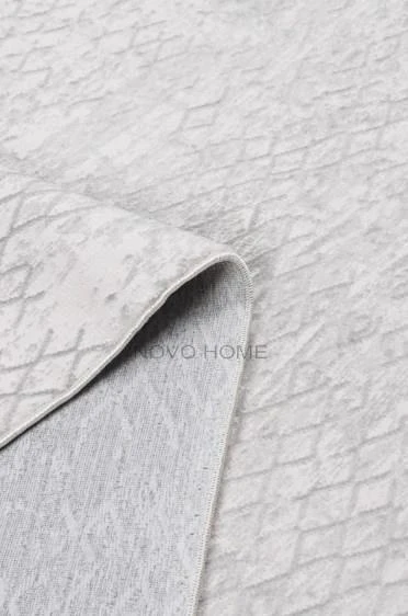 Novo Home Halı Özel Ölçü Oda Halısı 120x350 Lotus LTS0205 Beyaz - 6
