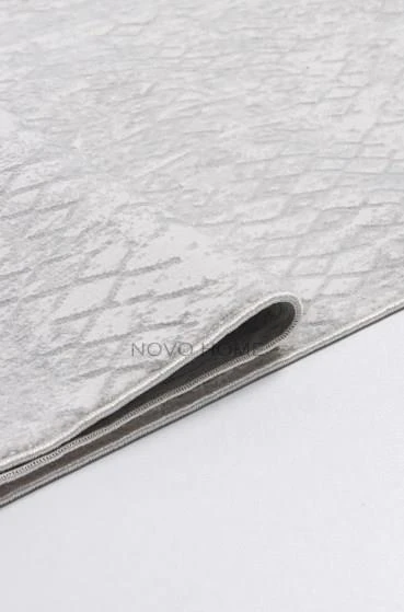 Novo Home Halı Özel Ölçü Oda Halısı 120x400 Lotus LTS0205 Beyaz - 5