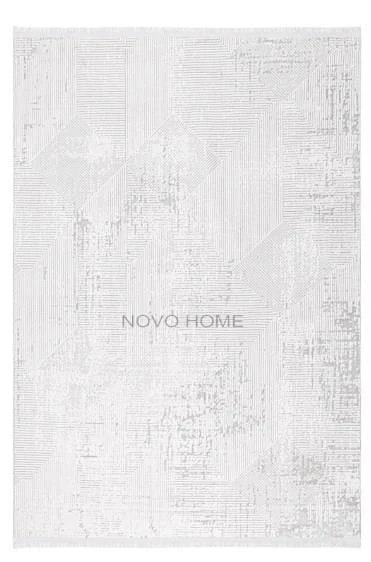 Novo Home Halı Özel Ölçü Salon Halısı 200x450 Lotus LTS0105 Beyaz