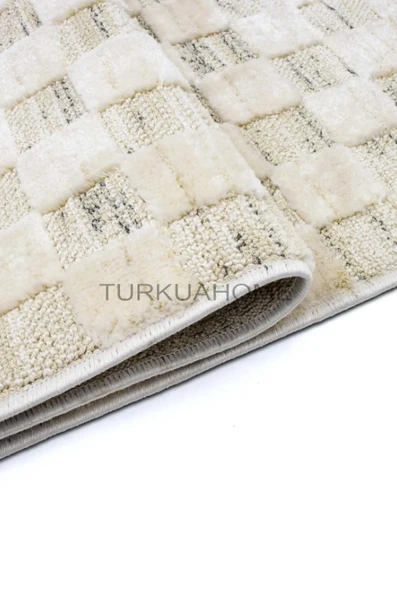 İpek Halı Kişiye Özel Ölçü Yolluk Halısı 100x500 Safarin 7604A Gri - 3