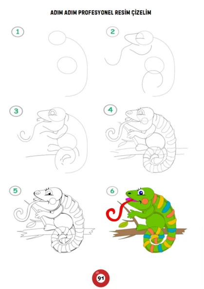 Adım Adım Resim Çizmeyi Öğreten Kitap (94 DERS) - 5