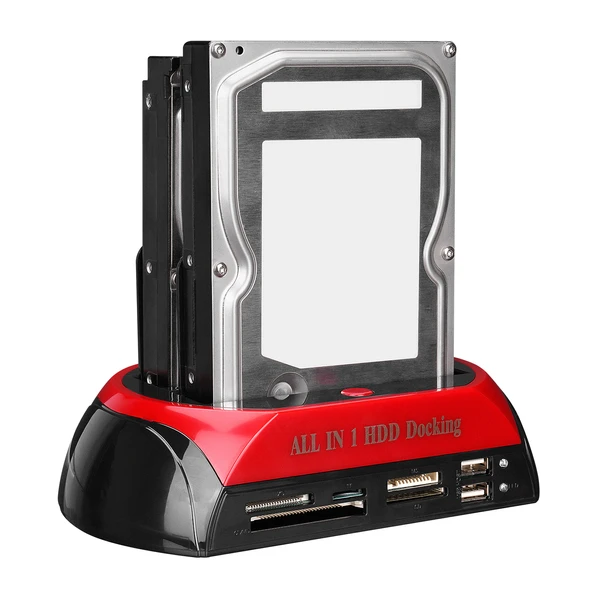 Everest Hdd Dock Statıon Hdc-385 2.5''/3.5'' Usb2.0 Ide Sata + Kart Okuucu Dockıng Harddısk Kutusu