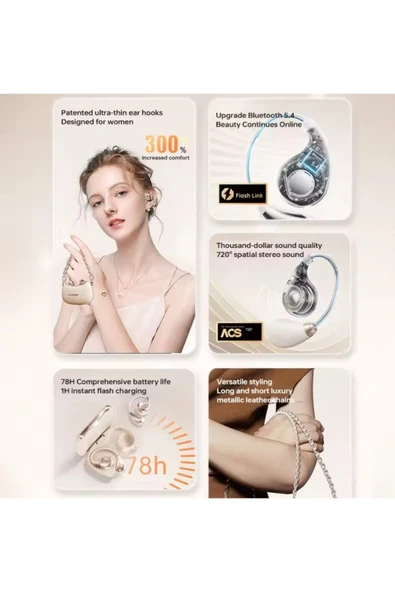 Kulak İçi Kulaklık Çanta Görünümlü Bluetooth Kulaklık Ows Spor Kulaklık Klip Kulaklık YX46 - 8